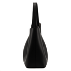 Viviene Tote, slim tote in black Italian Ruga leather – side view