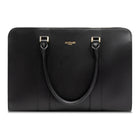 Alinari Tote, work tote in black textured Italian leather – front view