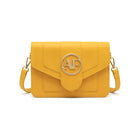 Brera Leather Crossbody Bag – Yellow front view
