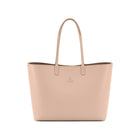 Maxima Leather Tote – Beige front view