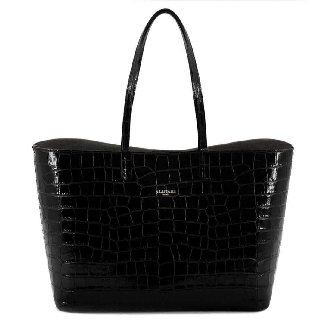 Maxima Tote Crocco Bag - Alinari Firenze