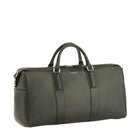 Milano, travel bag in black deer-print Italian calfskin – front view