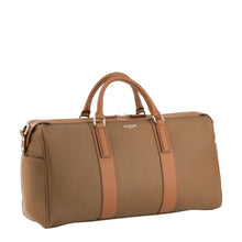 Milano, travel bag in brown deer-print Italian calfskin – front view