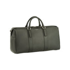 Milano, travel bag in black deer-print Italian calfskin – front view