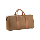 Milano, travel bag in brown deer-print Italian calfskin – front view