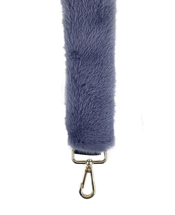 Real Mink fur shoulder strap Grey - Alinari Firenze