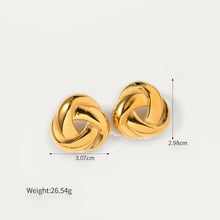 Sculpted Knot, statement earrings in gold high-shine – product view 4 – Alinari Firenze