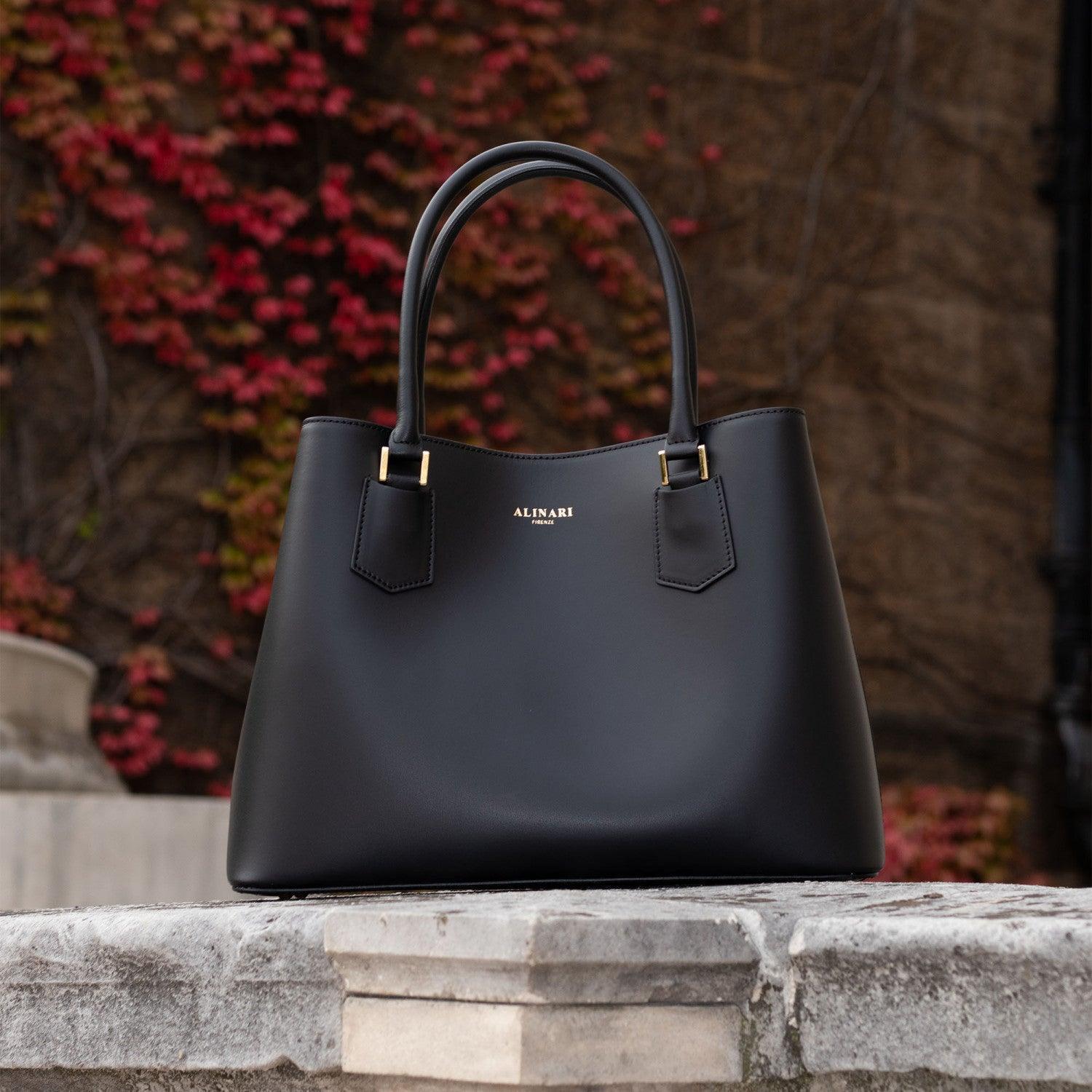 Trastevere Tote Black - Alinari Firenze